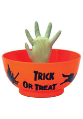 7.5-Inch Animated Monster Hand in Bowl Decoration